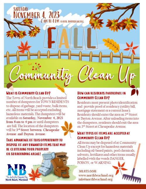 2023 fall community clean up flyer