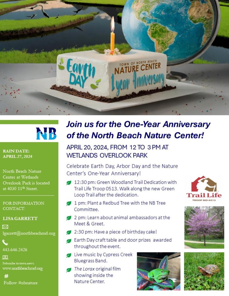 nature center anniversary and earth day fyer