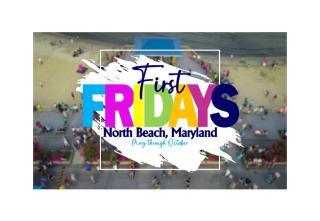 Colorful logo for First Fridays in North Beach